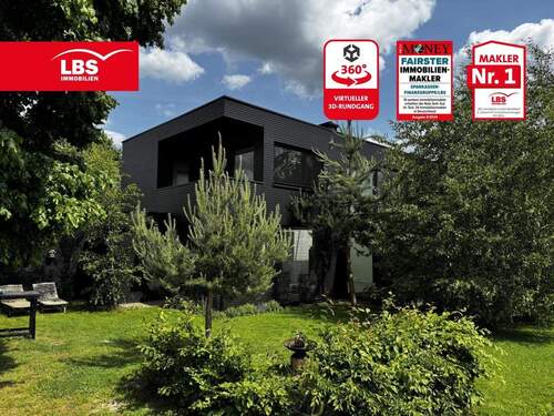 Gartenansicht… - Zeitlos modernes Einfamilienhaus - Bauhausstil mit Panorama-Natur...