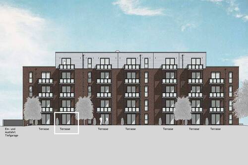 Ansicht-West Haus D - Moderne 2-Zimmer-Wohnung nur mit Wohnberechtigungsschein