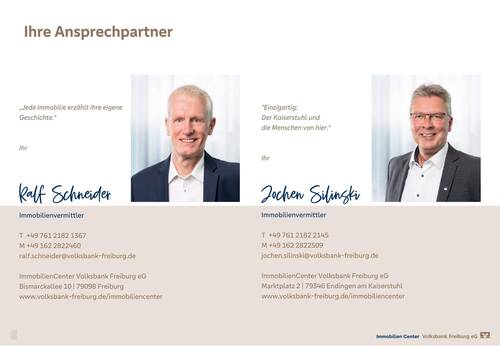 Ihre Ansprechpartner für das Neubauprojekt - 2 Zimmer Etagenwohnung zum Kaufen in Endingen