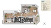 Grundriss 2-Zimmerwohnung - 