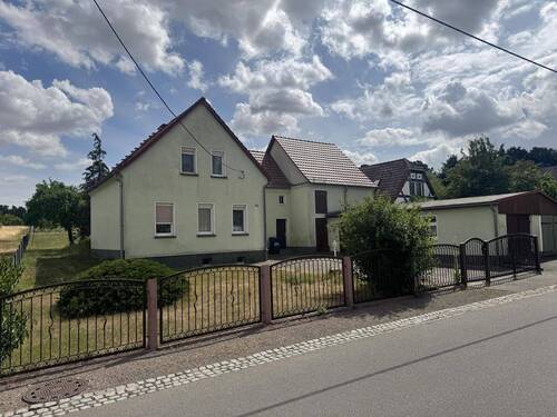 Ansicht von der Straße - Sie suchen ländliches Flair? Wir haben es! Einfamilienhaus mit großen Garten in Belgern-Schildau- OT Bockwitz