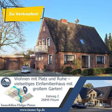 Zu Verkaufen - Wohnen mit Platz und Ruhe - vielseitiges Einfamilienhaus mit großem Garten