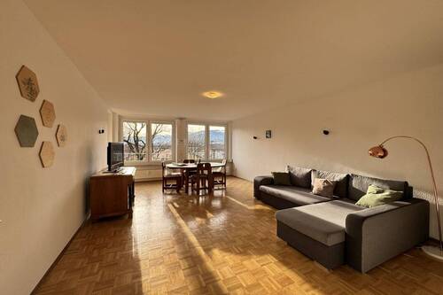 Wohnzimmer (Ist-Zustand) - 3 Zimmer Etagenwohnung zum Kaufen in Sonthofen