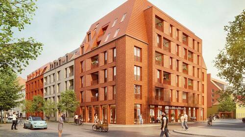 Visualisierung - Fassade - Ihr neues IMMOBILIEN QUARTIER: Erstbezug - Moderne 3-Zimmer Neubauwohnung im Eleonorenhof