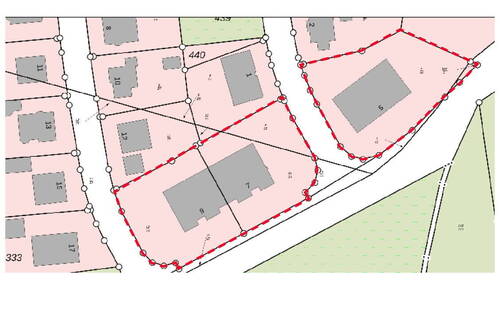 Lindenallee 5, 7 u. 9 Flurkarte - 