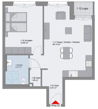 Bild 3 - 2 Zimmer Etagenwohnung in Hamburg