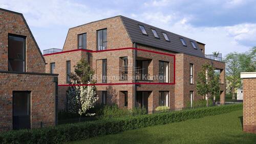 Bild 1 - Neubau-Obergeschosswohnung mit Balkon, Aufzug und moderner Ausstattung (Whg. 4)