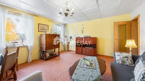 Wohnzimmer 1 1 - Doppelhaushälfte mit 176,10 m&sup2; in Gribow zum Kaufen