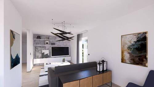 Ansicht Wohnzimmer Wohneinheit 1 - 