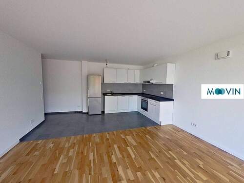 Ansicht II: Wohn- und Esszimmer mit offener Küche - 3 Zimmer Etagenwohnung in Hannover