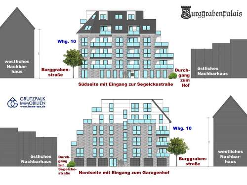 Abstand zum westl. Nachbarhaus - 