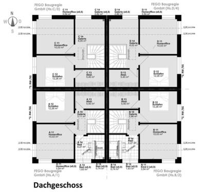 Dachgeschoss - Doppelhaushälfte mit 123,00 m&sup2; in Hamburg Niendorf zum Kaufen
