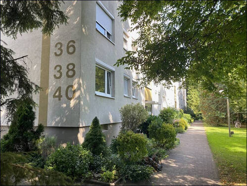 Zugang zum Hauseingang - Schicke, modernisierte 4 Zimmer in der Gartenstadt, naturnah & mit viel Grün drumherum!