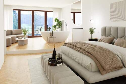 Visualisierung, Ausstattungsbeispiel: Hotelzimmer nach Umbau - 