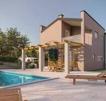 Neubau: Moderne Doppelhaushälfte mit Pool - Porec