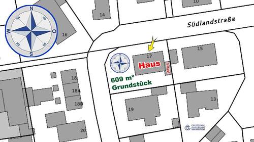 Walmdachhaus auf Eckgrundstück - 