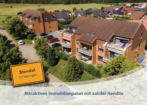 Lindenallee 5, 7 u. 9 Gebäudeübersicht 1 - Investorenpaket: Zwei Mehrfamilienhäuser mit 20 Wohneinheiten in Stendal-Möringen