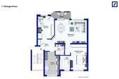 Grundriss Wohnung - möbliert - 