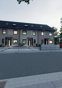 RH Mainz 128 - Straßenansicht - Reihenendhaus mit 150,00 m² in Erfurt zum Kaufen