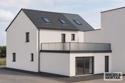 Visualisierung Rückansicht - 4 Zimmer Doppelhaushälfte zum Kaufen in Düsseldorf / Urdenbach