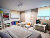 Büroraum UG z.B. als Kinderzimmer Homestaging - 