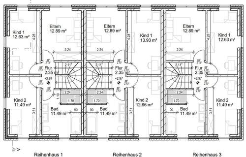 Obergeschoss - Reihenendhaus mit 133,00 m² in Neerstedt zum Kaufen