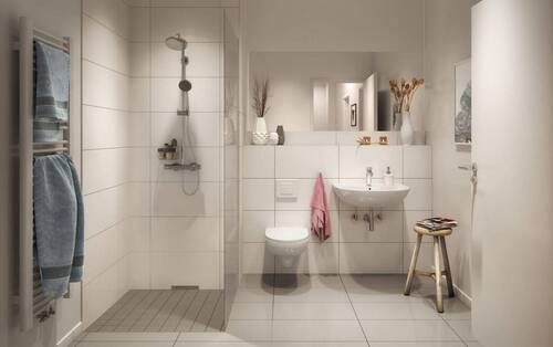 Das wertige Ambiente zieht sich bis ins Badezimmer - 