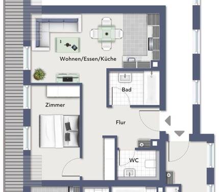 Wohnung10.möbliert.ohne.Maße - 2 Zimmer Etagenwohnung in Bad Liebenzell