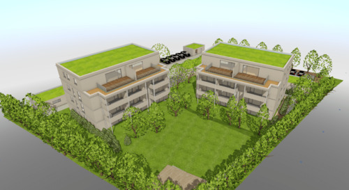 ansicht5 - Neubau 2-Zimmer-Wohnung zum Erstbezug mit Balkon
