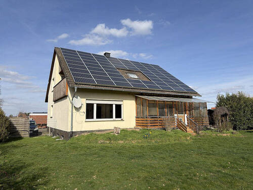 Hausansicht vom Garten - 5 Zimmer Mehrfamilienhaus, Wohnhaus zum Kaufen in Hille