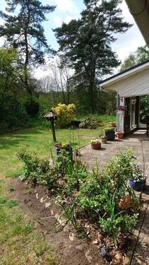 ANGELEGTE BEETE AN DER TERRASSE - 