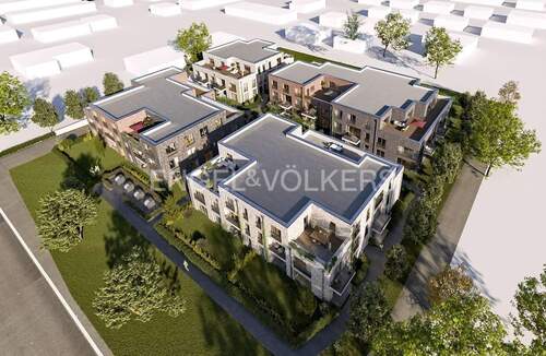 Alte Gärtnerei - Vogelperspektive - Lichtdurchflutete und energieeffiziente 3-Zimmer-Neubauwohnung mit Loggia-Balkon
