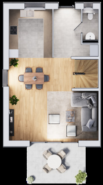 Erdgeschoss: Offen und einladend! - 