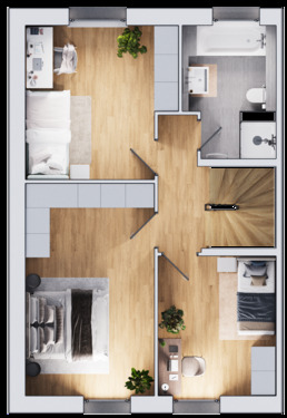 Kuschelalarm im Obergeschoss - 