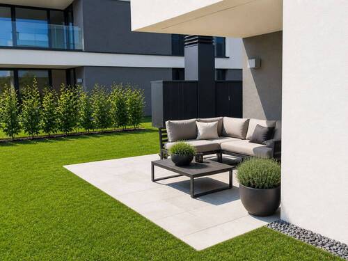 Terrasse - Exklusives Garten-Idyll im Herzen der Bahnstadt: Urbaner Luxus trifft grüne Oase