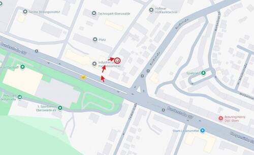 Karte (rausgezoomt) - Einfamilienhaus in Eberswalde zur Miete