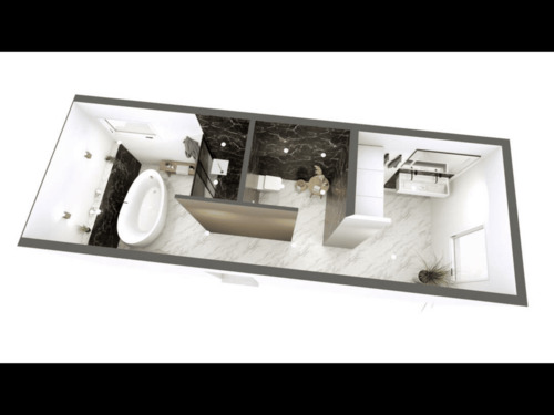 .. großes Designer-Badezimmer ! - 