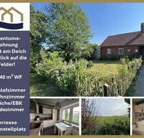 Sehestedt: Ruhig, abgelegen und idyllisch mit Weitblick über die Felder. Gemütliche Eigentumswohnung direkt am Deich - Jade Diekmannshausen