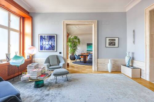 Wohnzimmer - Etagenwohnung mit 354,00 m² in Berlin zum Kaufen