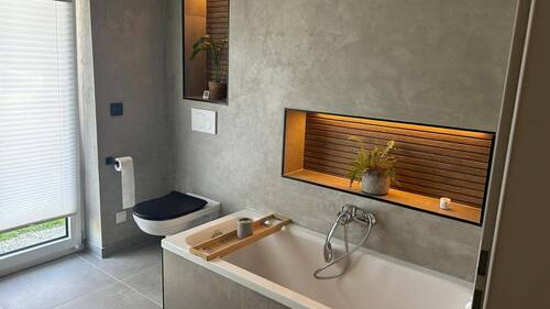 Badezimmer
- Neubau-Bungalow 2024 auf 1.837 m² – moderne Technik trifft auf maximale Gestaltungsfreiheit