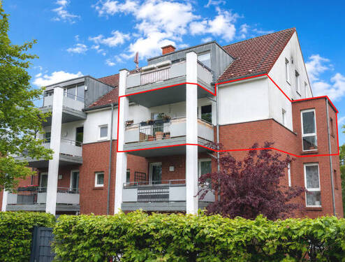 Rückansicht - 3-Zimmer-Wohnung mit Balkon und Gestaltungspotenzial ***1847 R in Gütersloh-Pavenstädt