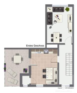 Geschoss 1 - Mustereinrichtung - 