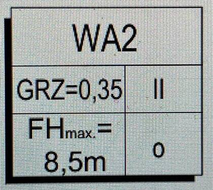 Das Baukreuz zeigt die Ausnutzung des Grundstücks. - Grundstück in Wachenheim an der Weinstraße