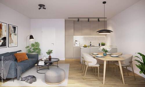 Innenvisualisierung Wohnzimmer 3 Zimmer - 