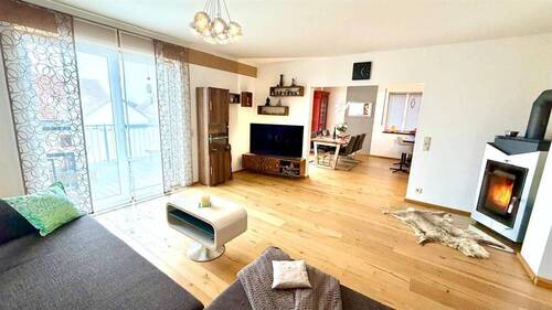 Wohnzimmer mit Schwedenofen - 