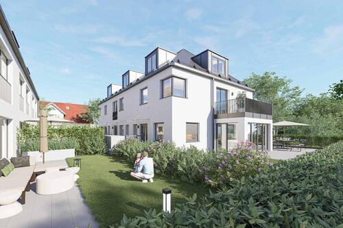 Ansicht_Garten - 5 Zimmer Reihenmittelhaus in Lochhausen