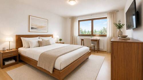 Schlafzimmer visualisiert - 