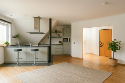 Wohn- und Essbereich_visualisiert - 4 Zimmer Etagenwohnung zum Kaufen in Kronach