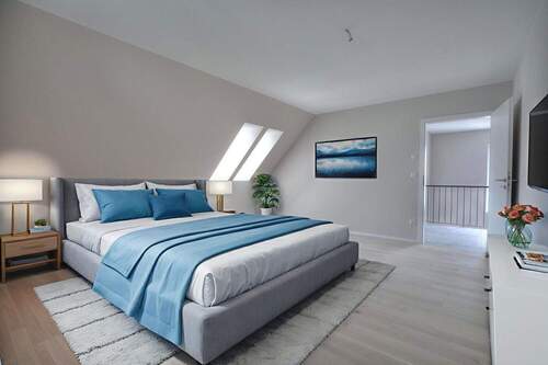 Schlafzimmer - mögliche Möblierung - 