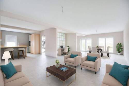 Wohn-/Essbereich - mögliche Möblierung - 5 Zimmer Einfamilienhaus in Bad Wimpfen